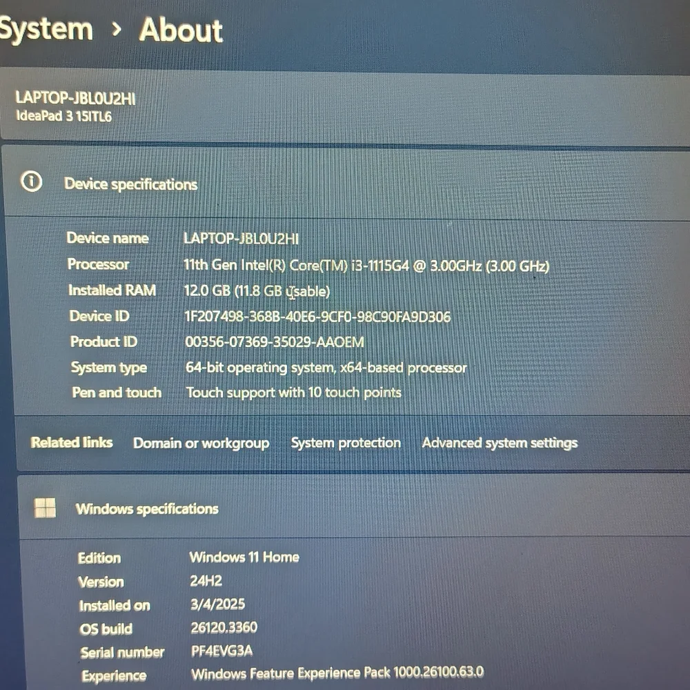 Lenovo Touch Screen Ideapad Slim 3i 12gb Ram 512 Ssd